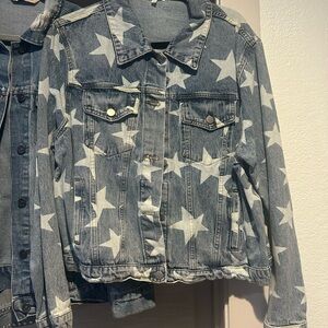 Star Pattern Denim Jacket